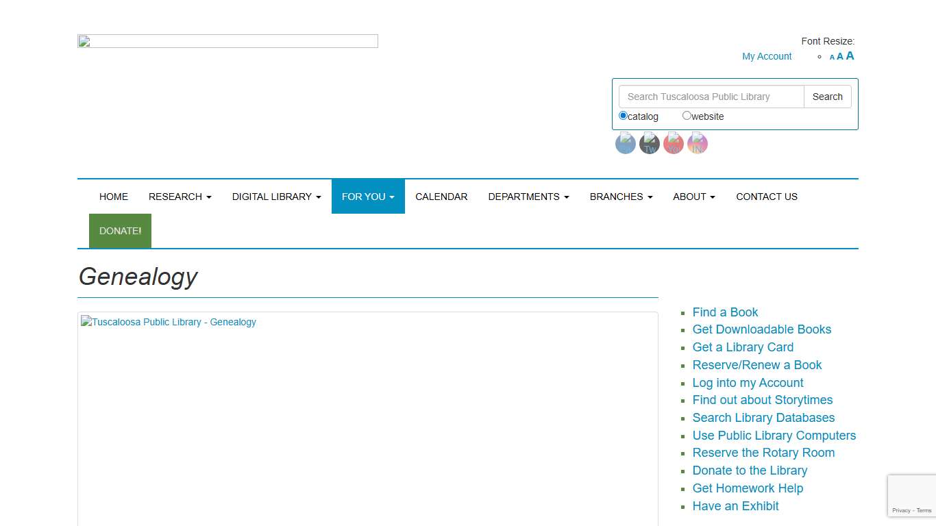 Genealogy - Tuscaloosa Public Library