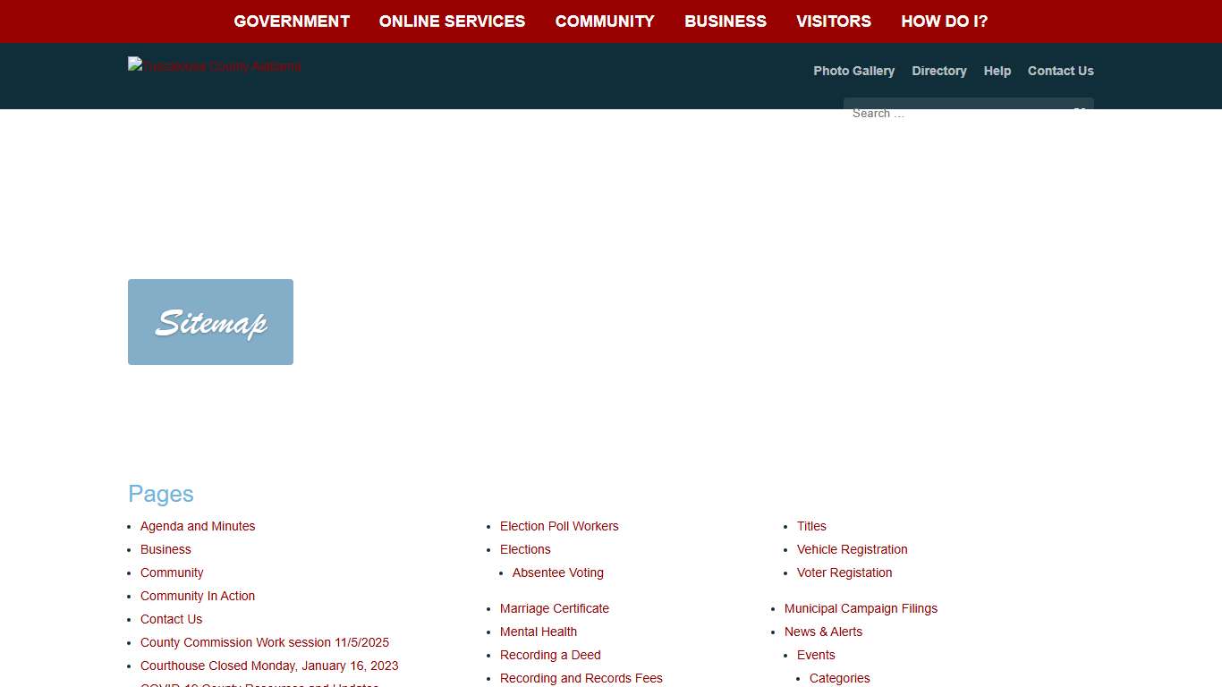 Sitemap - Tuscaloosa County Alabama